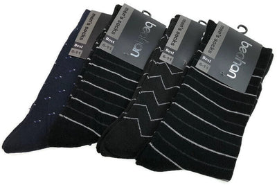 2 Pairs COTTON BUSINESS SOCKS Mens Dress Crew Plain Work Casual Payday Deals