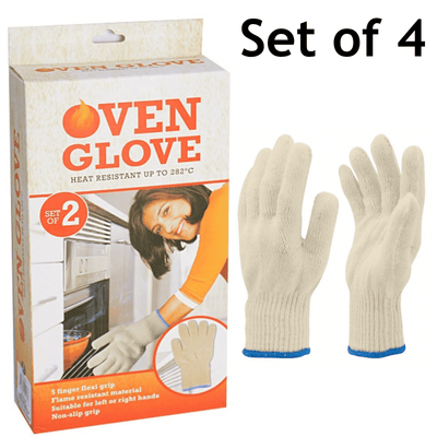 2 Pairs OVEN GLOVE Kitchen Mitt Heat Gloves Heat Insulated Hot Oven Surface Handler Payday Deals