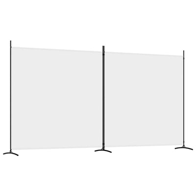 2-Panel Room Divider White 348x180 cm Fabric Payday Deals