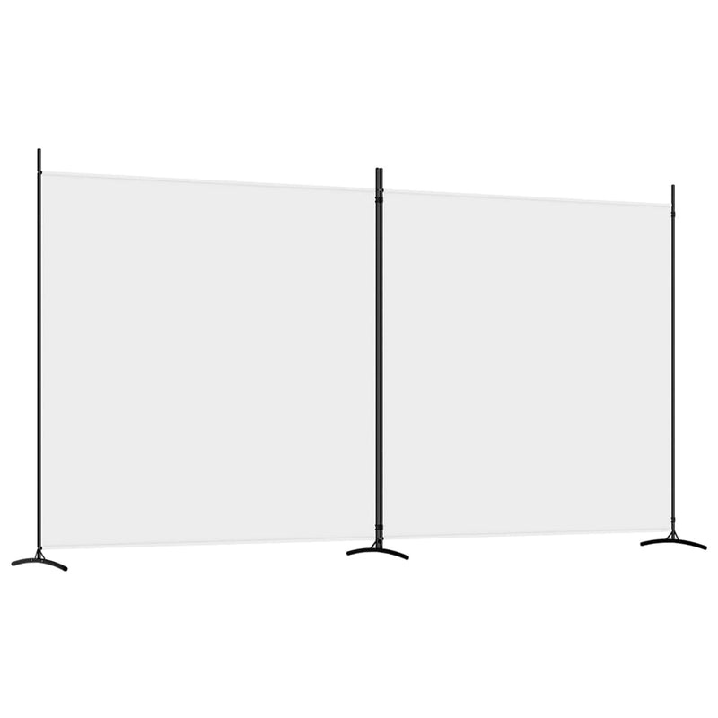 2-Panel Room Divider White 348x180 cm Fabric Payday Deals