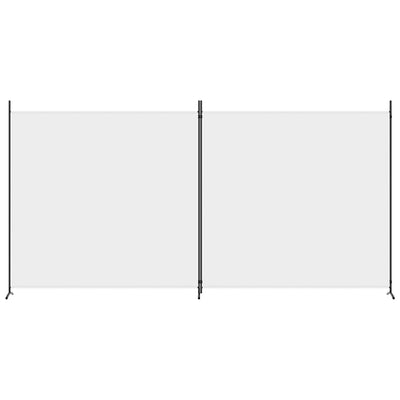 2-Panel Room Divider White 348x180 cm Fabric Payday Deals