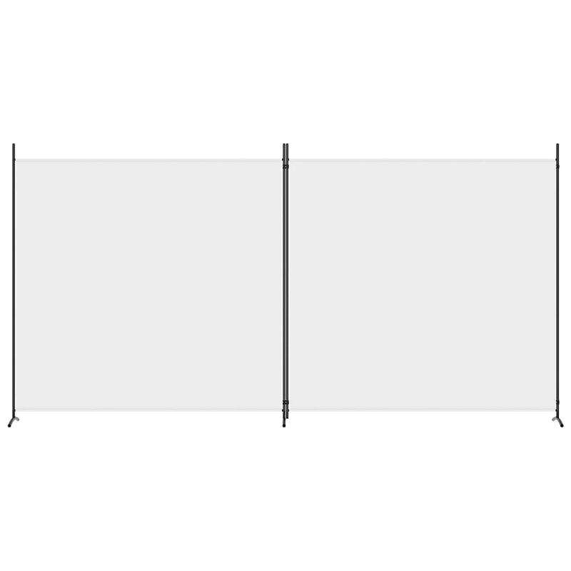 2-Panel Room Divider White 348x180 cm Fabric Payday Deals