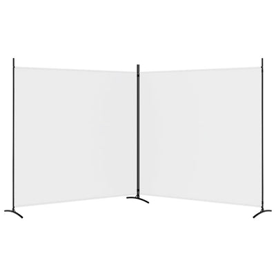 2-Panel Room Divider White 348x180 cm Fabric Payday Deals