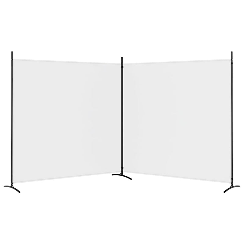 2-Panel Room Divider White 348x180 cm Fabric Payday Deals