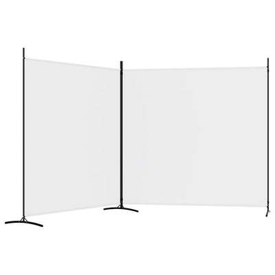 2-Panel Room Divider White 348x180 cm Fabric Payday Deals