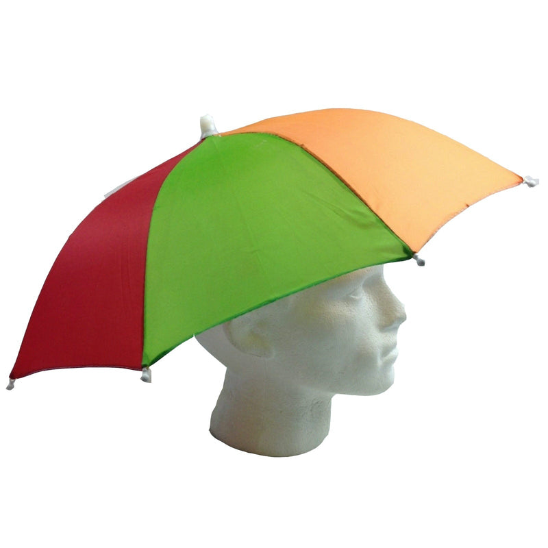 2-pc-Set Rainbow Umbrella Hat + 70s Fake Moustache Costume Props Novelty Fancy Payday Deals