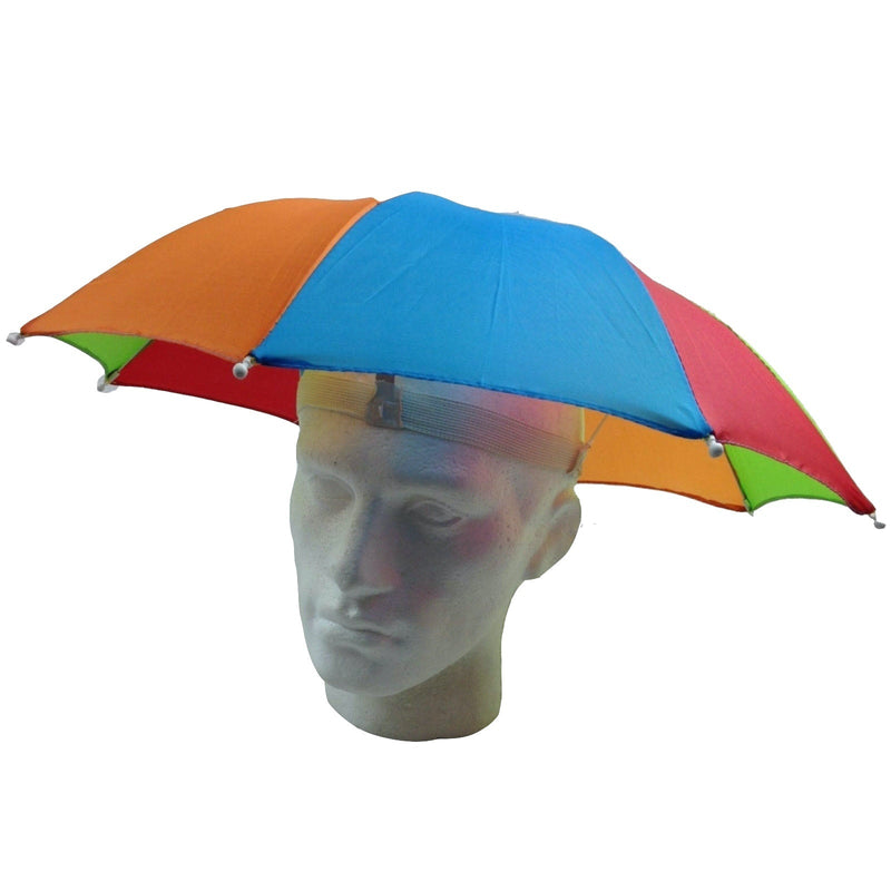 2-pc-Set Rainbow Umbrella Hat + 70s Fake Moustache Costume Props Novelty Fancy Payday Deals