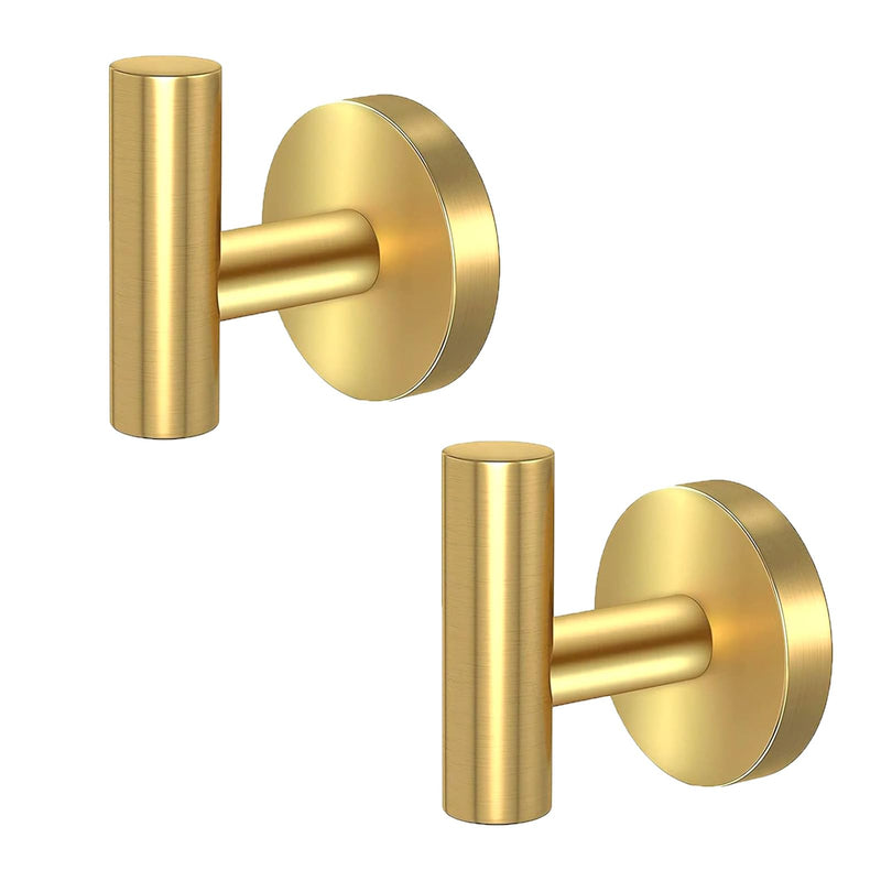 2 Pcs Wall Mount Bathroom Towel Hooks Holder Cloth Hanger Hook Kitchen Door Hanger Gold Payday Deals