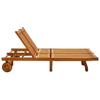 2-Person Garden Sun Lounger with Cushions Solid Acacia Wood Payday Deals