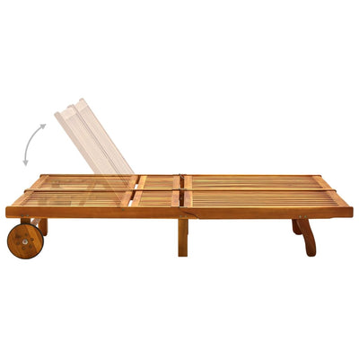 2-Person Garden Sun Lounger with Cushions Solid Acacia Wood Payday Deals