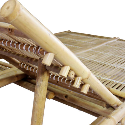2-Person Sun Lounger with Cushions Bamboo Payday Deals