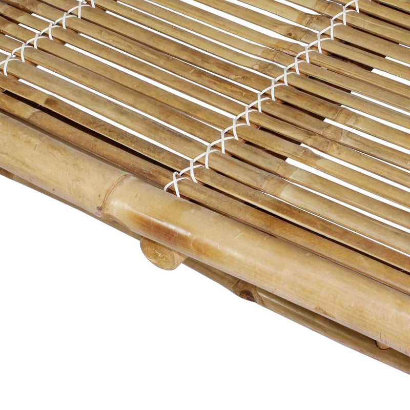 2-Person Sun Lounger with Cushions Bamboo Payday Deals