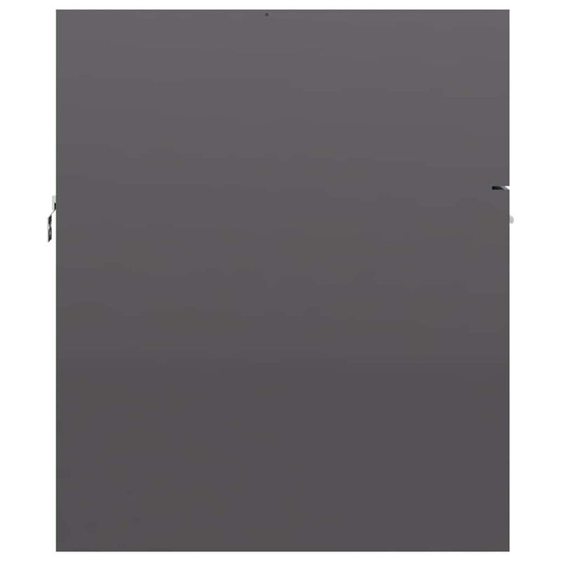 2 Piece Bathroom Furniture Set High Gloss Grey Engineered Wood Payday Deals