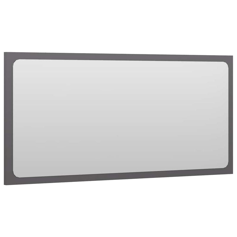 2 Piece Bathroom Furniture Set High Gloss Grey Engineered Wood Payday Deals