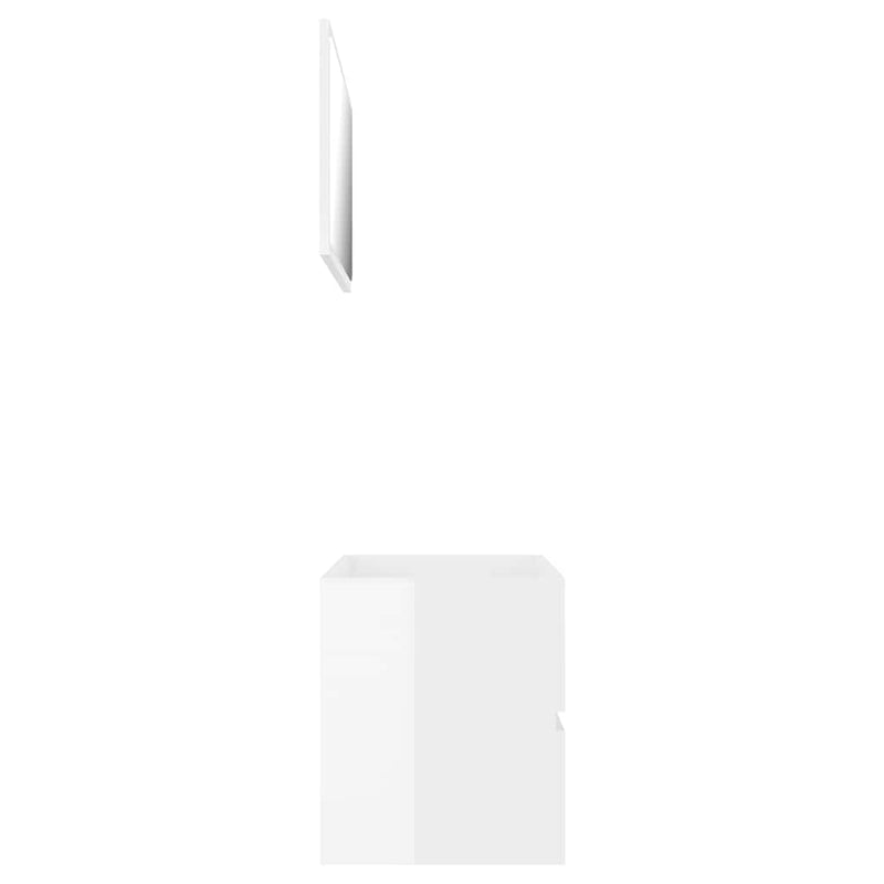 2 Piece Bathroom Furniture Set High Gloss White Engineered Wood Payday Deals