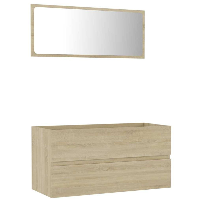 2 Piece Bathroom Furniture Set Sonoma Oak Engineered Wood Payday Deals