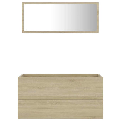 2 Piece Bathroom Furniture Set Sonoma Oak Engineered Wood Payday Deals