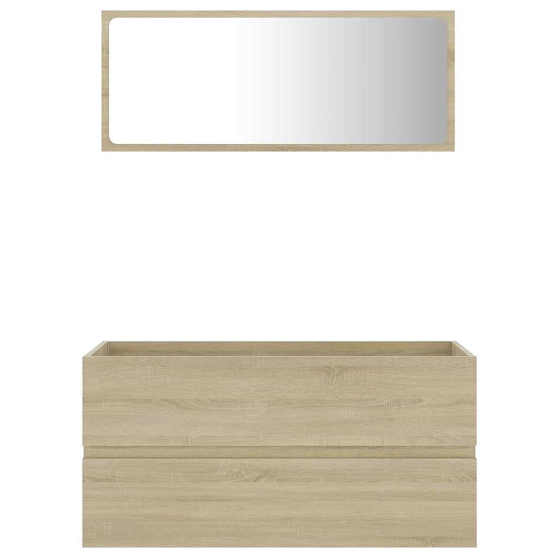 2 Piece Bathroom Furniture Set Sonoma Oak Engineered Wood Payday Deals