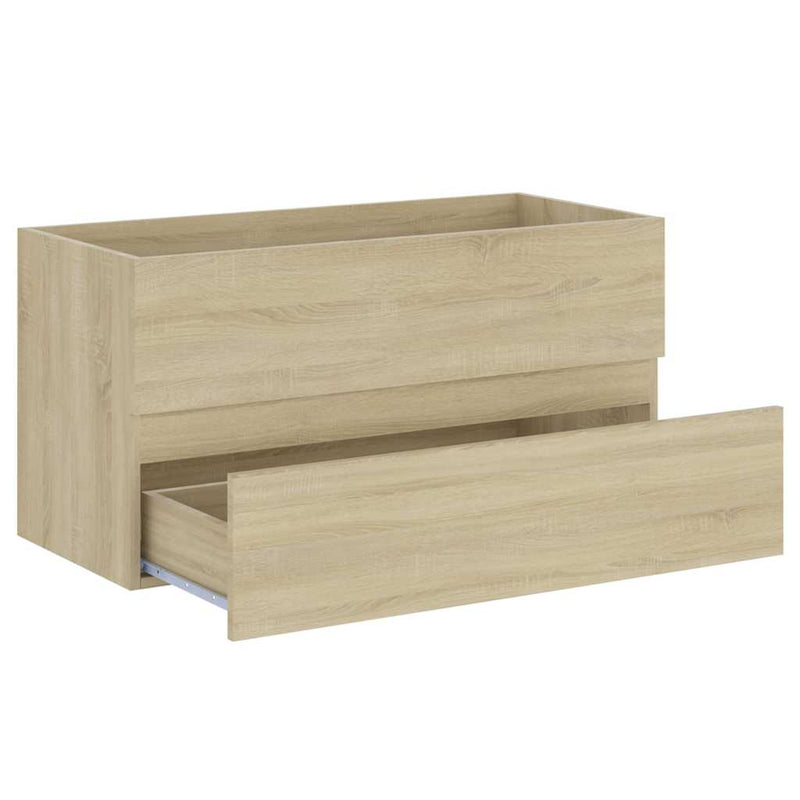 2 Piece Bathroom Furniture Set Sonoma Oak Engineered Wood Payday Deals