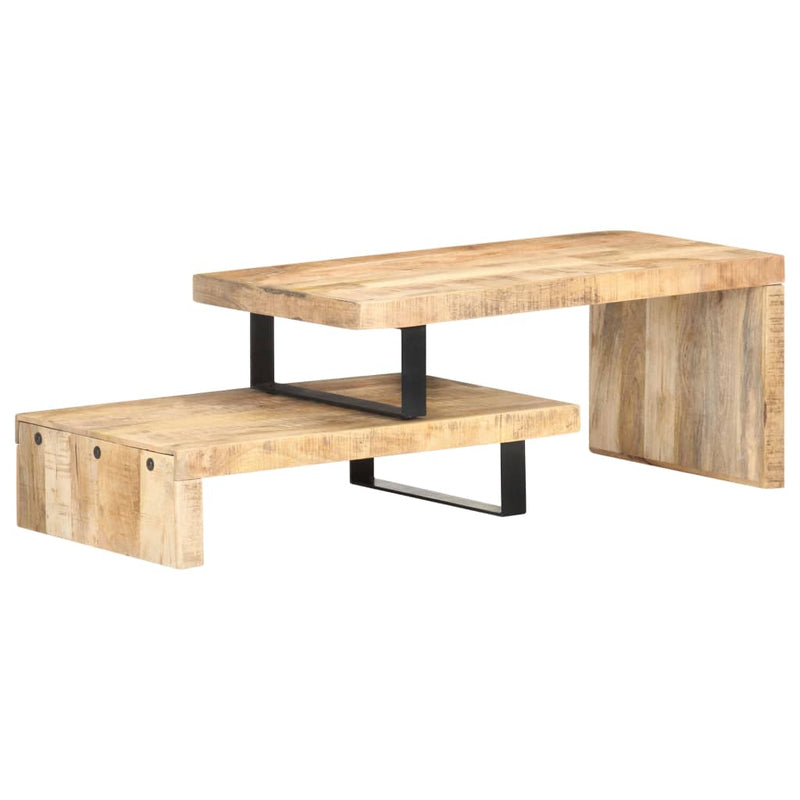 2 Piece Coffee Table Set Solid Mango Wood Payday Deals