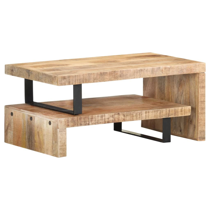 2 Piece Coffee Table Set Solid Mango Wood Payday Deals