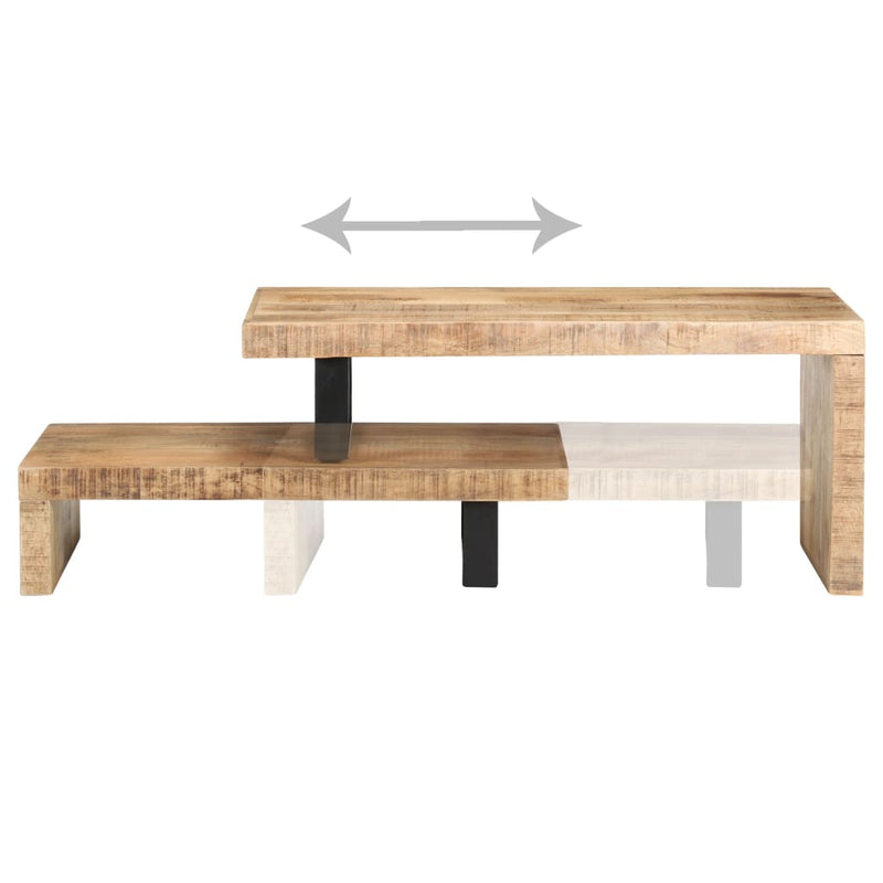 2 Piece Coffee Table Set Solid Mango Wood Payday Deals