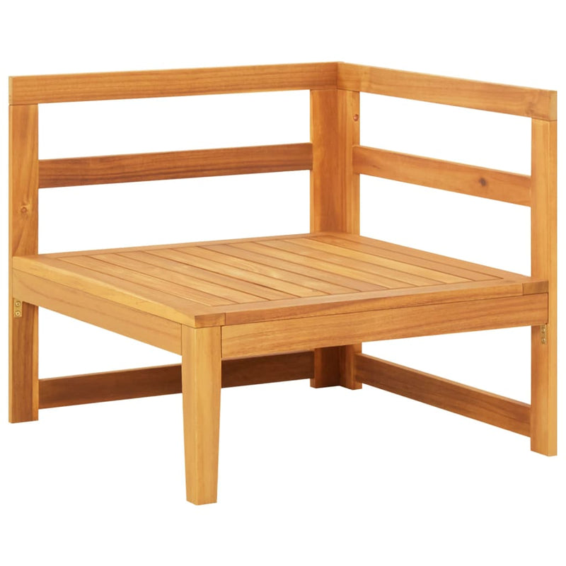 2 Piece Garden Lounge Set with Cream White Cushions Acacia Wood Payday Deals