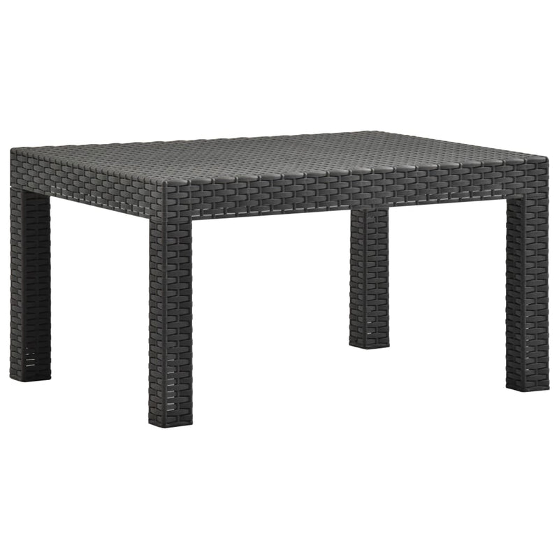 2 Piece Garden Lounge Set with Cushion Rattan Anthracite Payday Deals