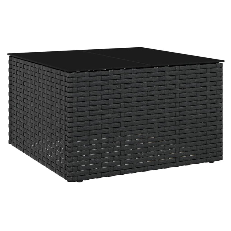 2 Piece Garden Lounge Set with Cushions Black Poly Rattan Payday Deals