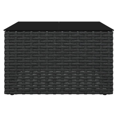 2 Piece Garden Lounge Set with Cushions Black Poly Rattan Payday Deals