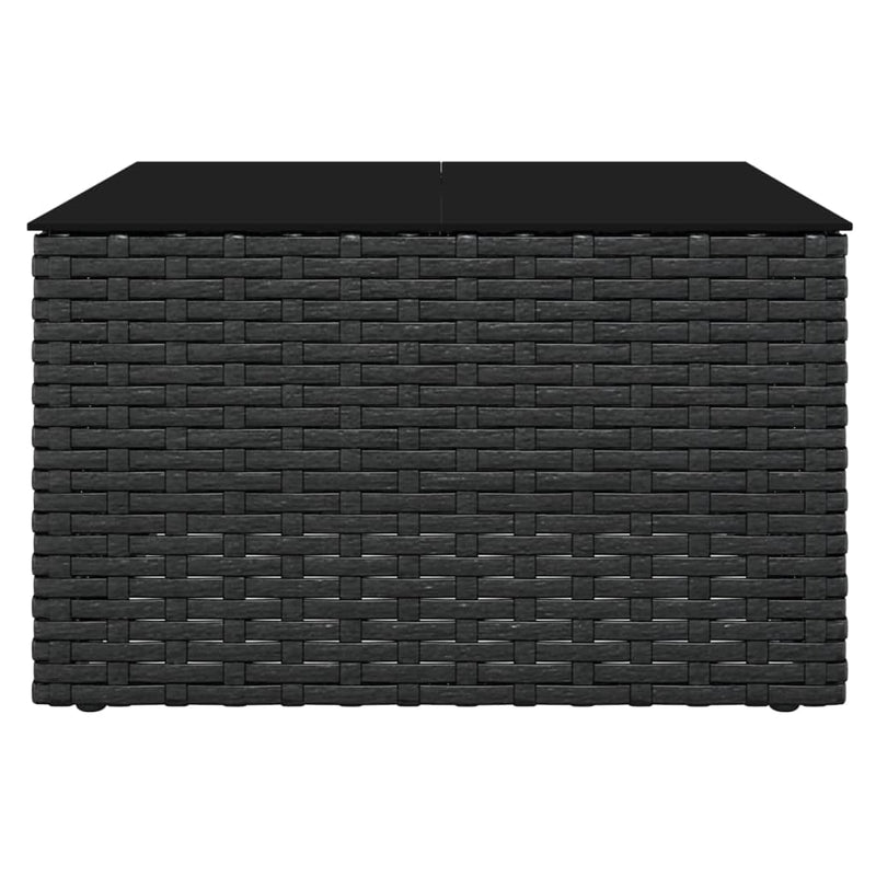 2 Piece Garden Lounge Set with Cushions Black Poly Rattan Payday Deals