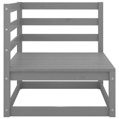 2 Piece Garden Lounge Set with Cushions Grey Solid Pinewood Payday Deals