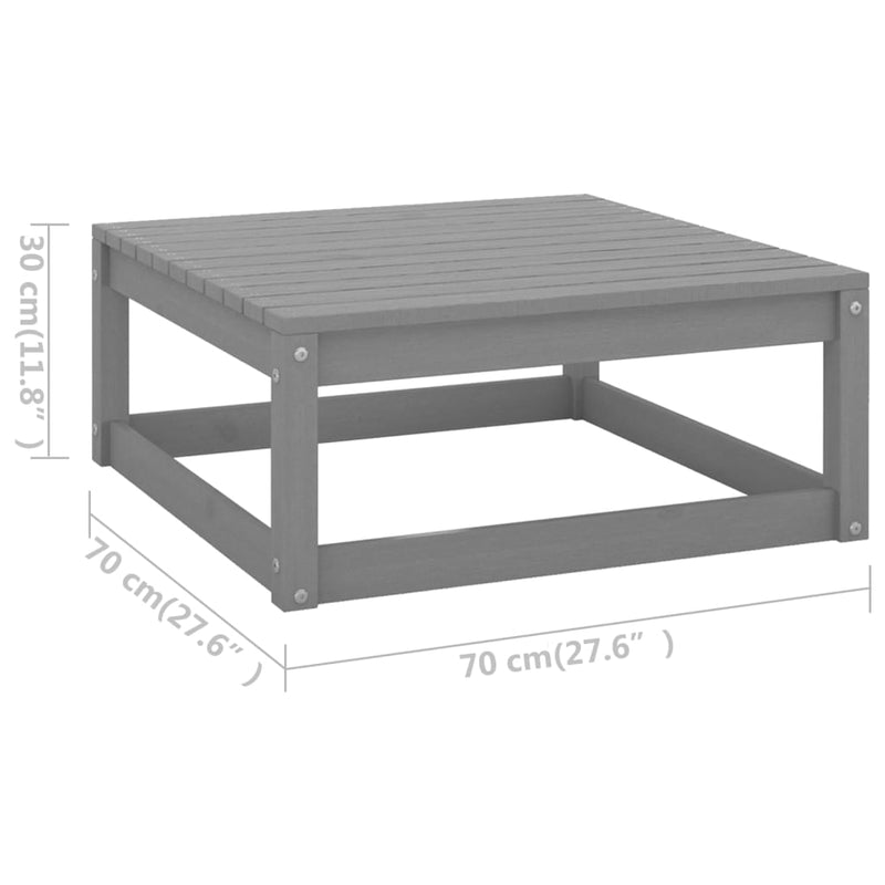2 Piece Garden Lounge Set with Cushions Grey Solid Pinewood Payday Deals