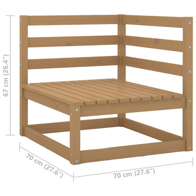 2 Piece Garden Lounge Set with Cushions Honey Brown Pinewood Payday Deals