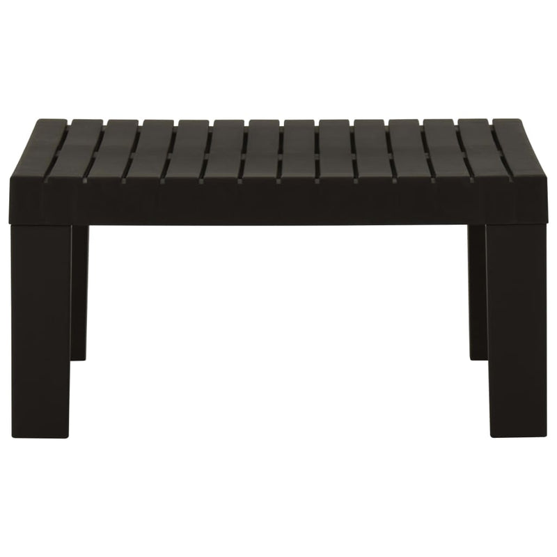 2 Piece Garden Lounge Set with Cushions Plastic Grey Payday Deals