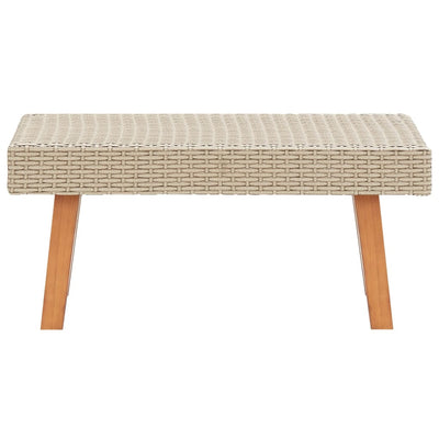 2 Piece Garden Lounge Set with Cushions Poly Rattan Beige Payday Deals