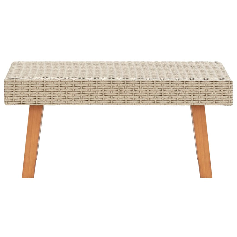 2 Piece Garden Lounge Set with Cushions Poly Rattan Beige Payday Deals