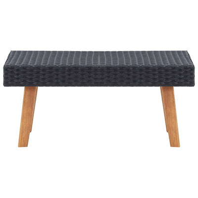 2 Piece Garden Lounge Set with Cushions Poly Rattan Black Payday Deals