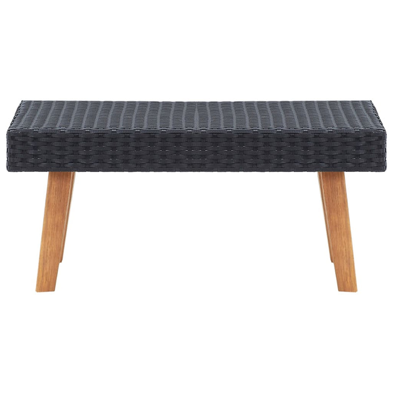 2 Piece Garden Lounge Set with Cushions Poly Rattan Black Payday Deals