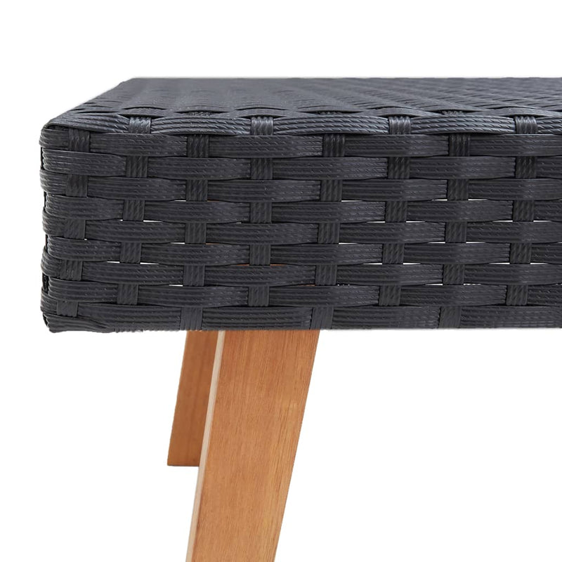 2 Piece Garden Lounge Set with Cushions Poly Rattan Black Payday Deals
