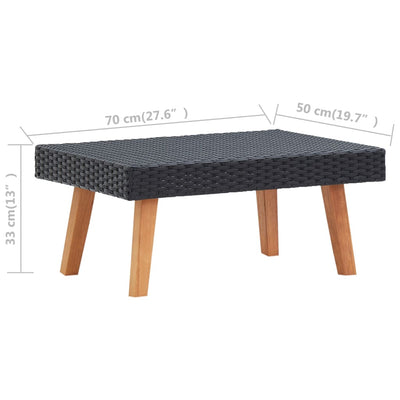 2 Piece Garden Lounge Set with Cushions Poly Rattan Black Payday Deals