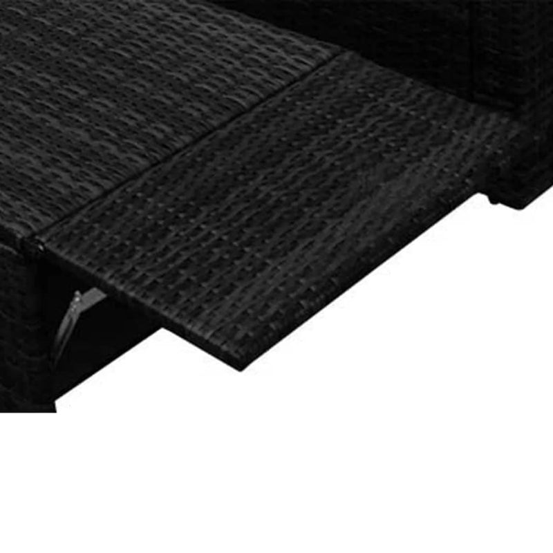 2 Piece Garden Lounge Set with Cushions Poly Rattan Black Payday Deals