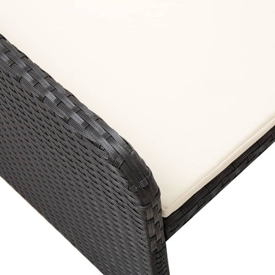 2 Piece Garden Lounge Set with Cushions Poly Rattan Black Payday Deals