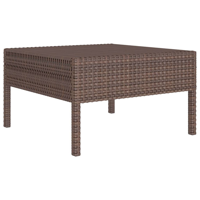 2 Piece Garden Lounge Set with Cushions Poly Rattan Brown Payday Deals
