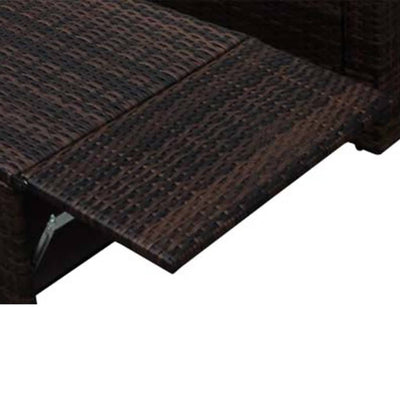 2 Piece Garden Lounge Set with Cushions Poly Rattan Brown Payday Deals