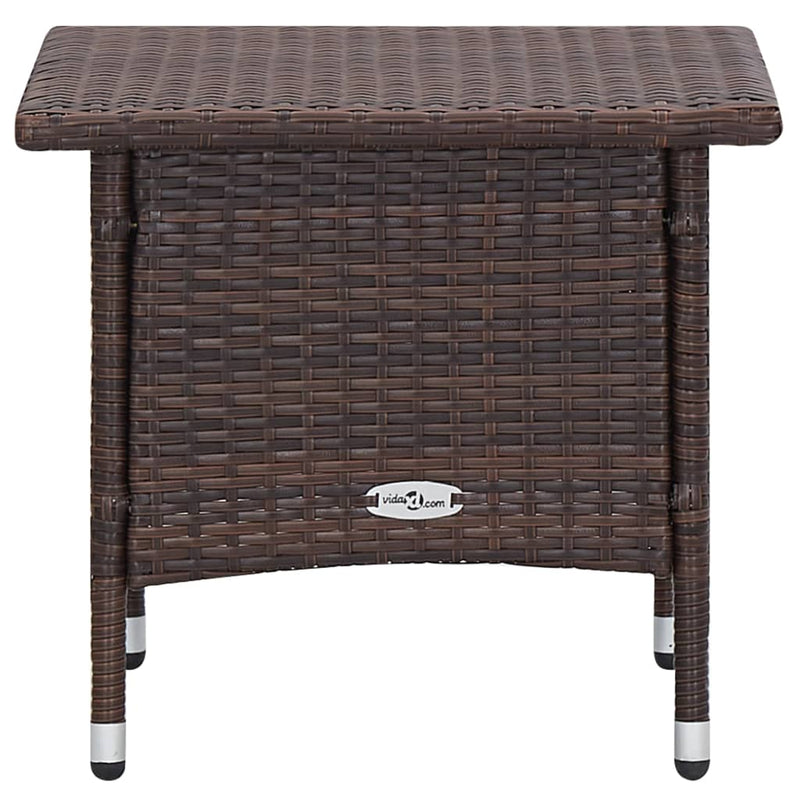 2 Piece Garden Lounge Set with Cushions Poly Rattan Brown Payday Deals