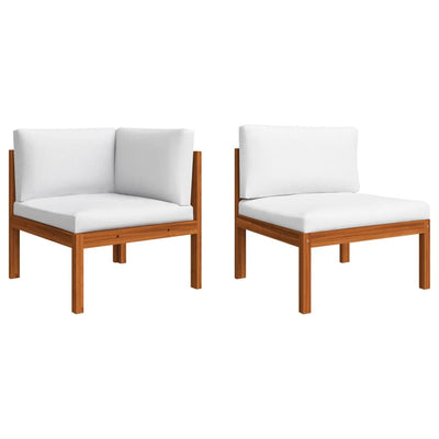 2 Piece Garden Lounge Set with Cushions Solid Acacia Wood Payday Deals
