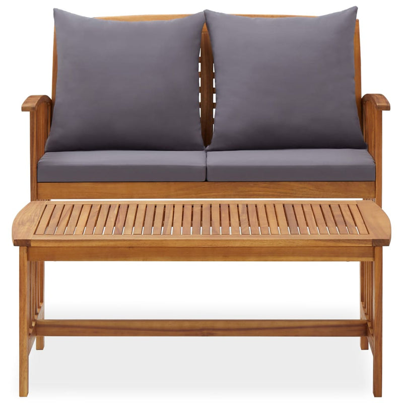 2 Piece Garden Lounge Set with Cushions Solid Acacia Wood Payday Deals