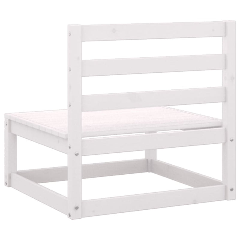 2 Piece Garden Lounge Set with Cushions White Solid Pinewood Payday Deals