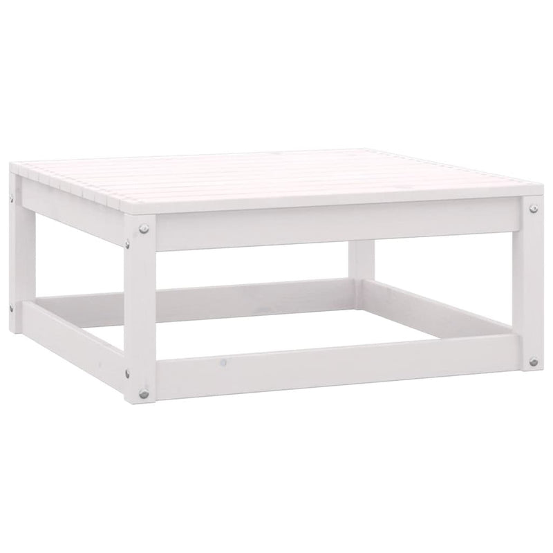 2 Piece Garden Lounge Set with Cushions White Solid Pinewood Payday Deals